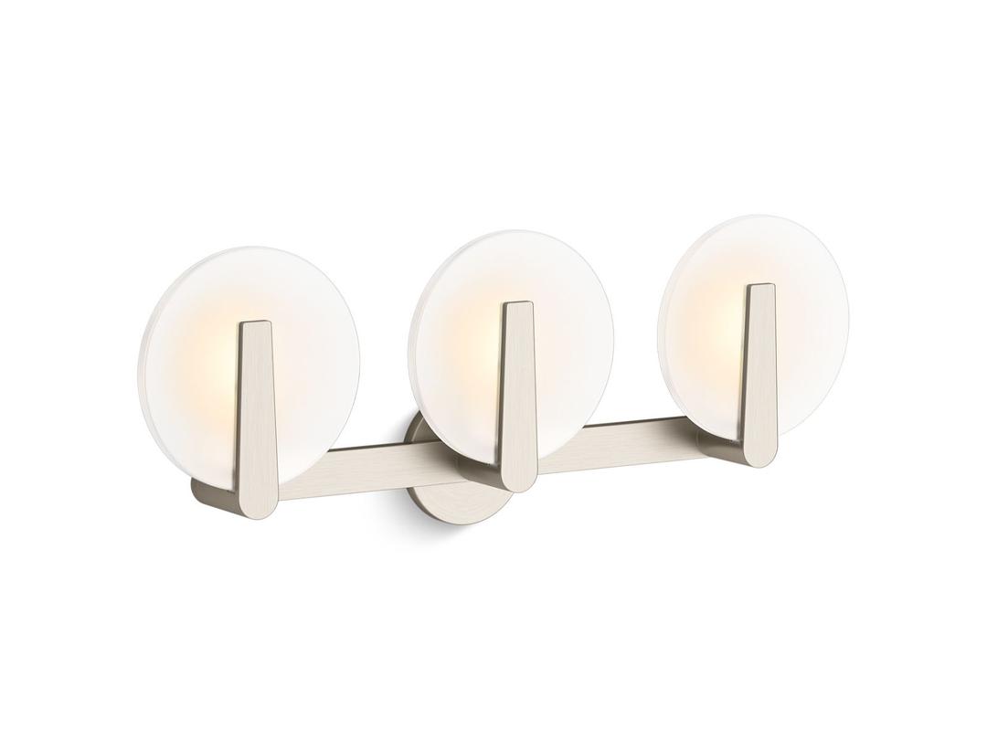Kohler Hint Three-light sconce - Brushed Nickel by Kohler
