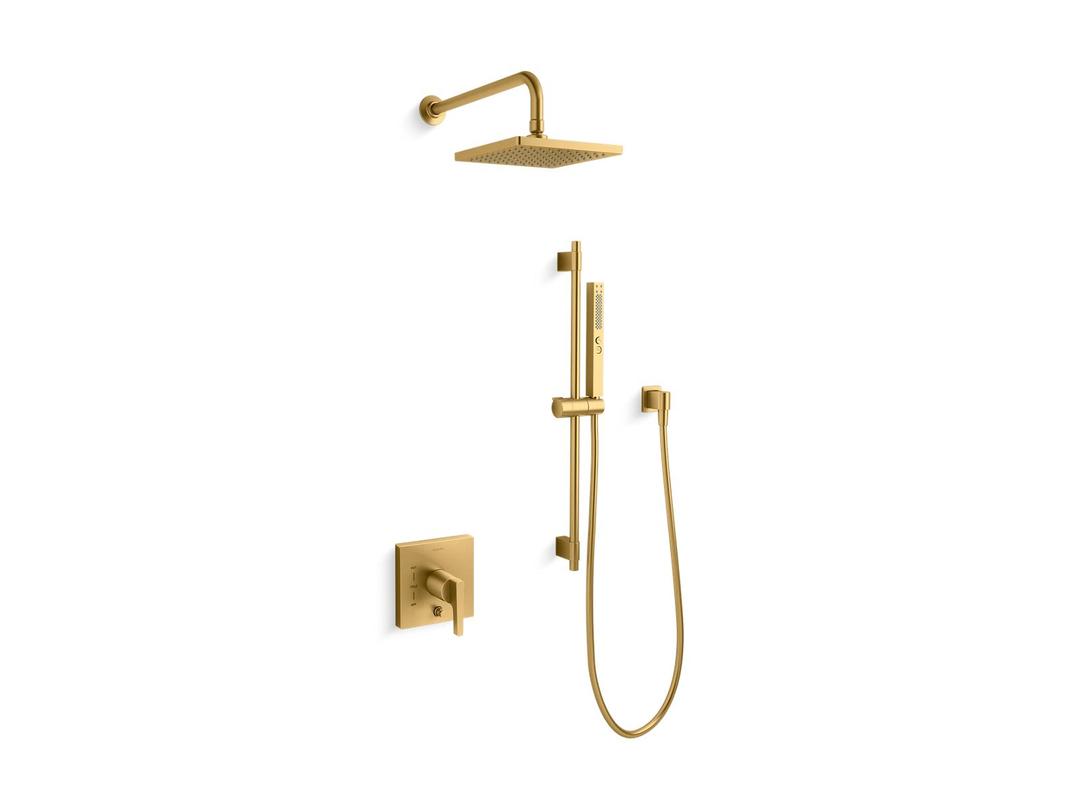 Kohler | Honesty | Shower System Kit - Vibrant Brushed Moderne Brass by Kohler