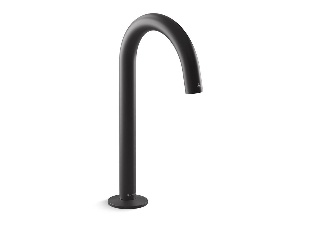 Kohler Components Touchless single-hole lavatory faucet with Kinesis sensor technology, Tube design, 0.5 gpm - Matte Black by Kohler