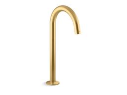 Kohler Components Touchless single-hole lavatory faucet with Kinesis sensor technology, Tube design, 0.5 gpm - Vibrant Brushed Moderne Brass - image 1