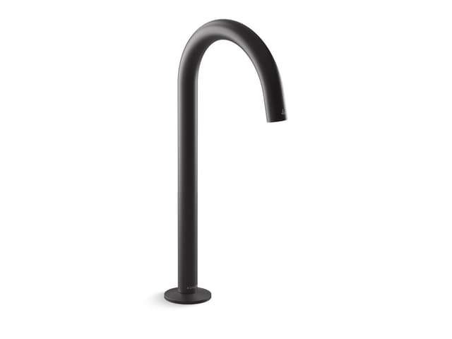 Kohler Components Touchless single-hole lavatory faucet with Kinesis sensor technology, Tube design, 0.5 gpm - Matte Black