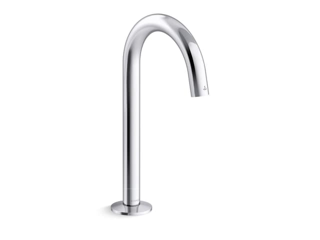 Kohler Components Touchless lavatory faucet with Kinesis sensor technology and temperature mixer, Tube design, DC-powered, 0.5 gpm - Polished Chrome