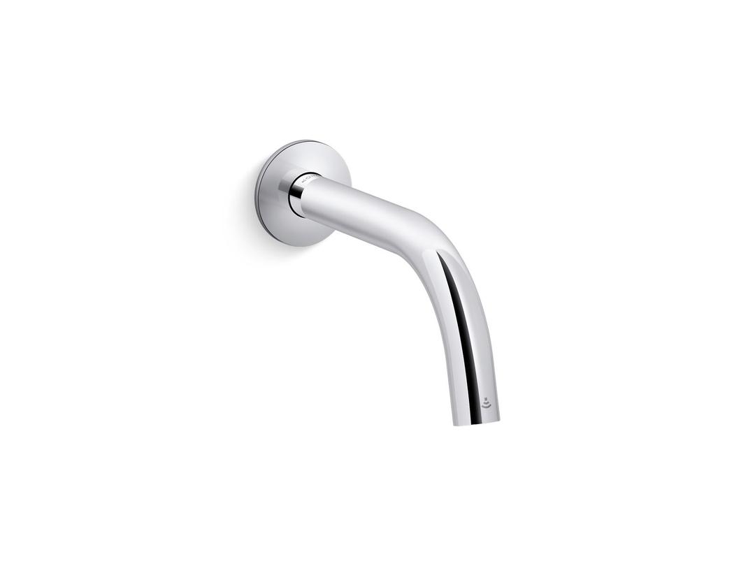 Kohler Components Touchless wall-mount lavatory faucet with Kinesis sensor technology, Tube design, AC-powered, 0.5 gpm - Polished Chrome by Kohler