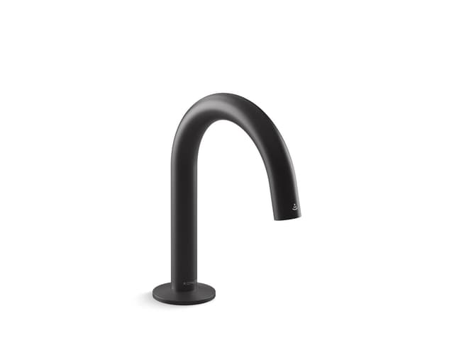 Kohler Components Touchless single-hole lavatory faucet with Kinesis sensor technology, Tube design, 0.5 gpm - Matte Black
