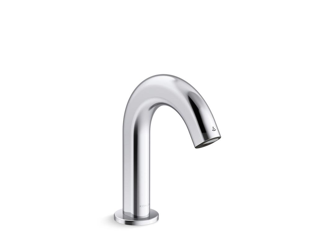 Kohler ObloE Touchless single-hole lavatory faucet with Kinesis sensor technology, HES-powered, less drain, 0.5 gpm - Polished Chrome by Kohler