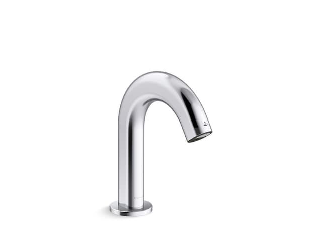 Kohler ObloE Touchless single-hole lavatory faucet with Kinesis sensor technology, HES-powered, less drain, 0.5 gpm - Polished Chrome