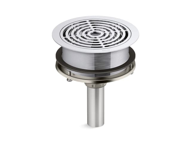 Kohler Aquifer 4-in-1 Grated Drain Polished Chrome