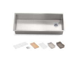 Kohler Strive 44'' undermount single-bowl workstation kitchen sink - Stainless Steel - image 4