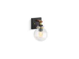 Kohler Holt One-light sconce - Matte Black With Brushed Moderne Brass - image 1
