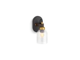 Kohler Tannage One-light sconce - Matte Black With Brushed Moderne Brass - image 1