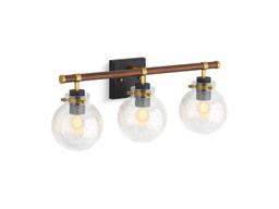 Kohler Holt Three-light sconce - Matte Black With Brushed Moderne Brass - image 1
