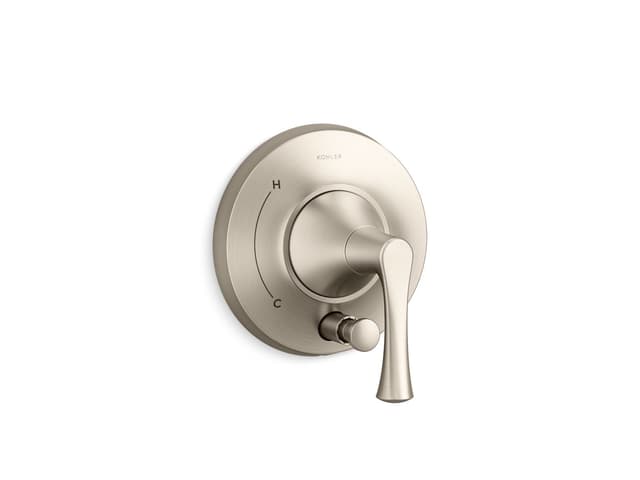 Kohler BuckleyE Rite-Temp valve trim with diverter - Vibrant Brushed Nickel
