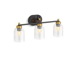 Kohler Tannage Three-light sconce - Matte Black With Brushed Moderne Brass - image 1