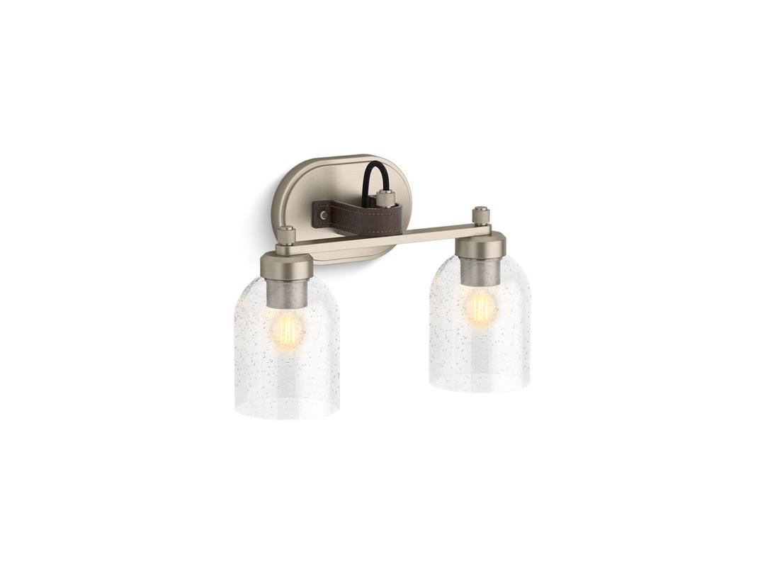 Kohler Tannage Two-light sconce - Brushed Nickel by Kohler