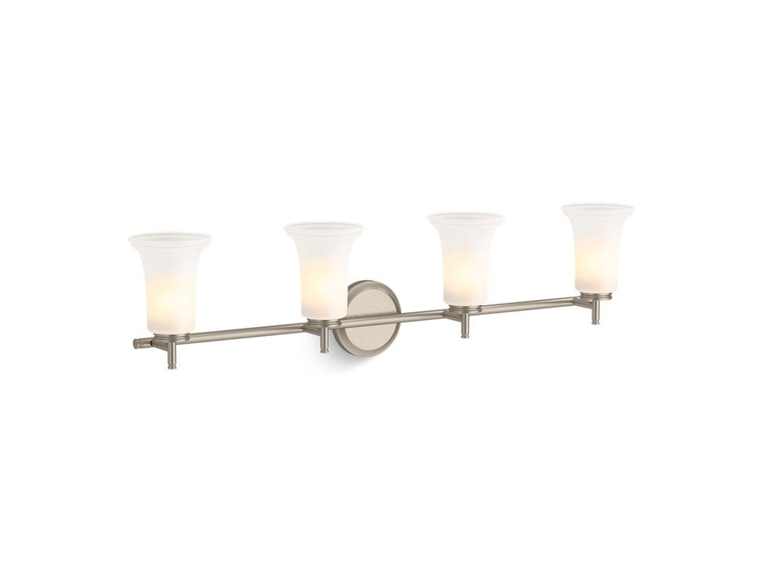Bellera Four-light sconce with frosted shades - Brushed Nickel by Kohler