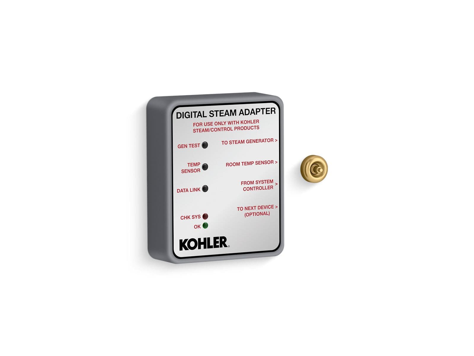 Kohler Invigoration Series Digital steam adapter - Vibrant Brushed Moderne Brass by Kohler