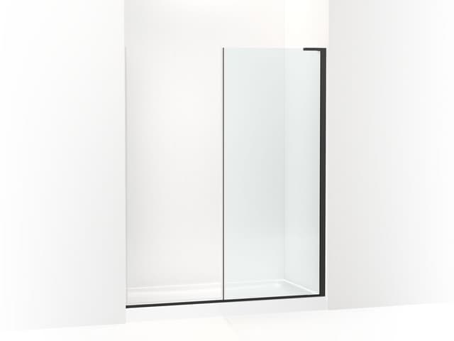 Kohler ComposedE 3/8'' fixed panel glass and hardware - Matte Black