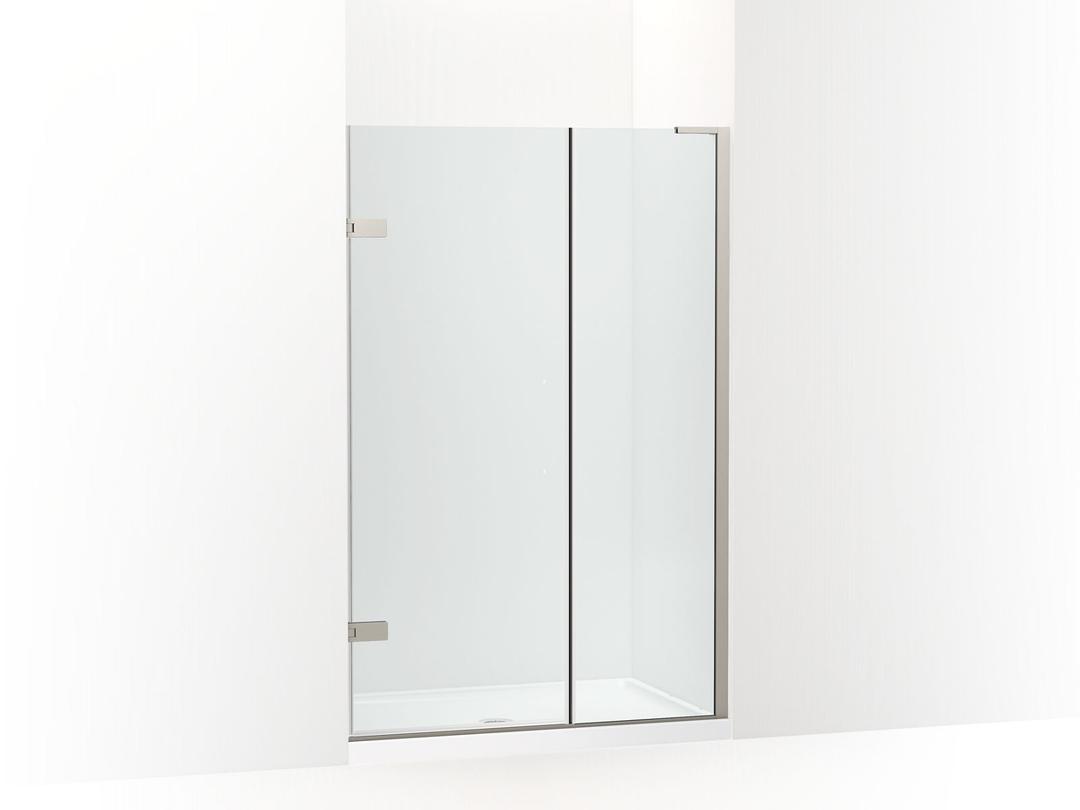 Kohler ComposedE 3/8'' pivot door glass and hardware, no handle - Anodized Brushed Nickel by Kohler