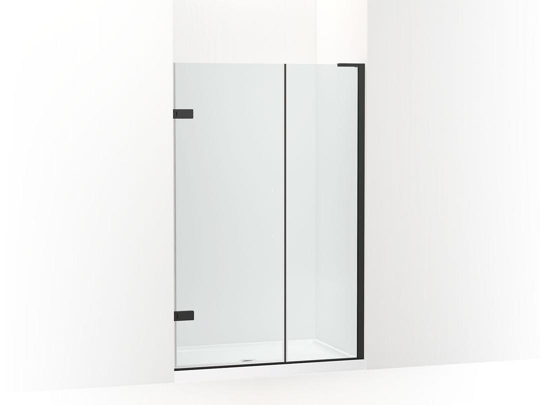 Kohler ComposedE 3/8'' pivot door glass and hardware, no handle - Matte Black by Kohler