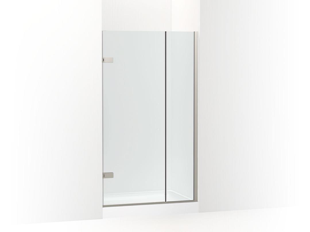 Kohler ComposedE 3/8'' pivot door glass and hardware, no handle - Anodized Brushed Nickel by Kohler