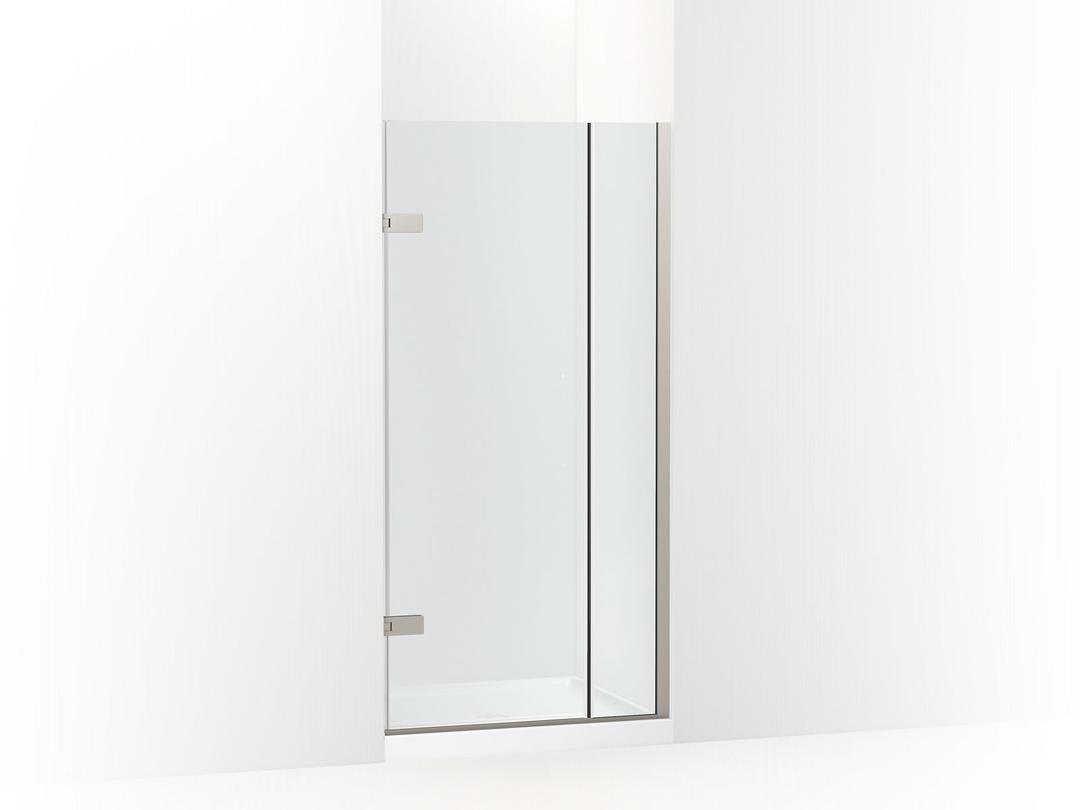 Kohler ComposedE 3/8'' pivot door glass and hardware, no handle - Anodized Brushed Nickel by Kohler