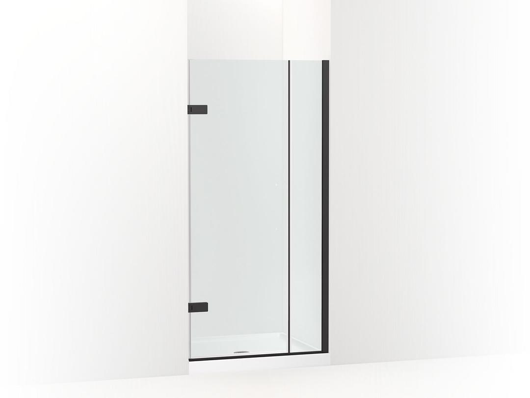 Kohler ComposedE 3/8'' pivot door glass and hardware, no handle - Matte Black by Kohler