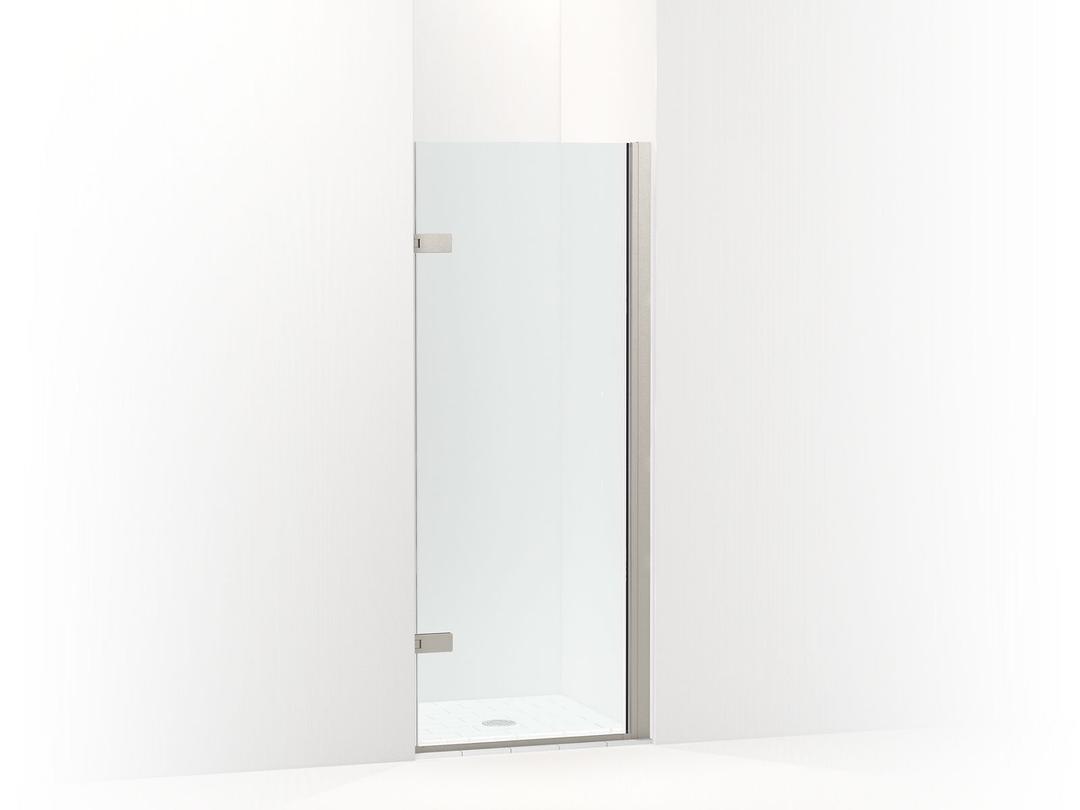 Kohler ComposedE 3/8'' pivot door glass and hardware, no handle - Anodized Brushed Nickel by Kohler