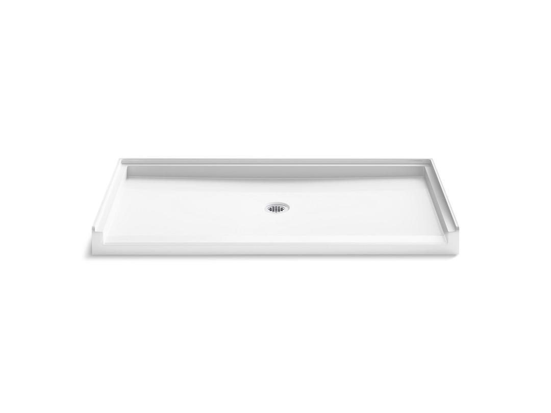 62'' x 31'' alcove shower base, center drain by Kohler