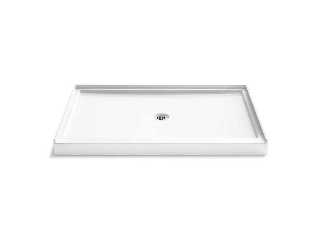 60'' x 42'' alcove shower base, center drain by Kohler