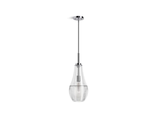 Kohler 8'' teardrop pendant - Polished Chrome