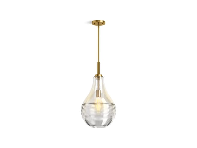 Kohler 12'' teardrop pendant - Brushed Moderne Brass