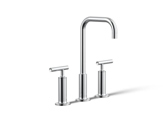 Kohler Purist Widespread bathroom sink faucet with Lever handles, 1.2 gpm - Polished Chrome
