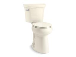 Kohler Tall two-piece round-front toilet, 1.28 gpf - Biscuit - image 1