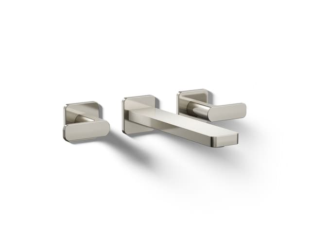 Kohler Parallel Wall-mount bathroom sink faucet trim, 1.2 gpm - Vibrant Polished Nickel