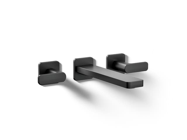 Kohler Parallel Wall-mount bathroom sink faucet trim, 1.2 gpm - Matte Black