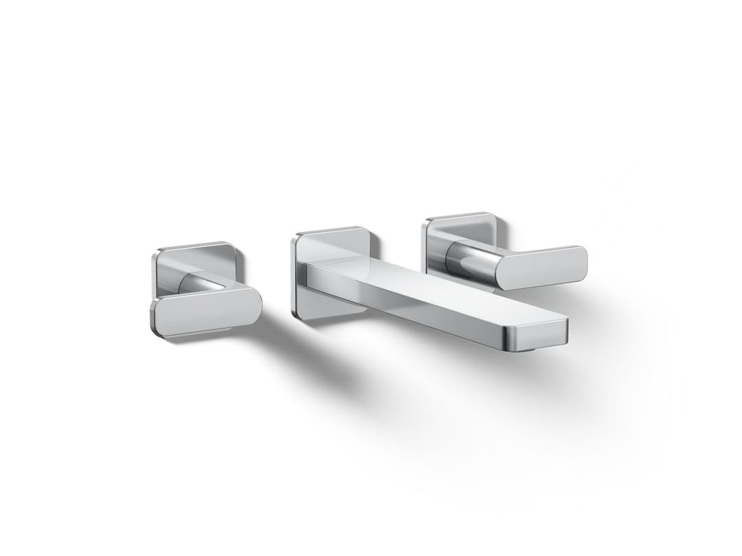 Kohler Parallel Wall-mount bathroom sink faucet trim, 1.2 gpm - Polished Chrome by Kohler