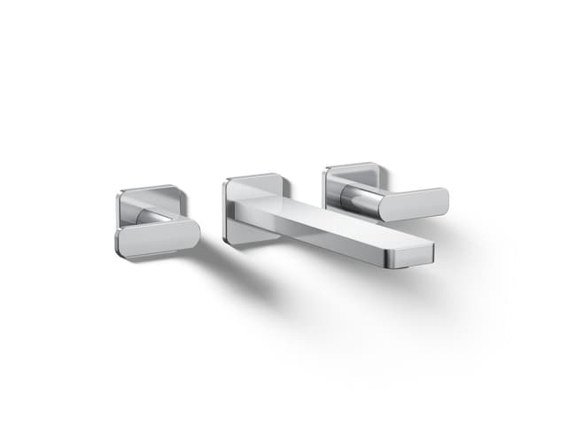 Kohler Parallel Wall-mount bathroom sink faucet trim, 1.2 gpm - Polished Chrome