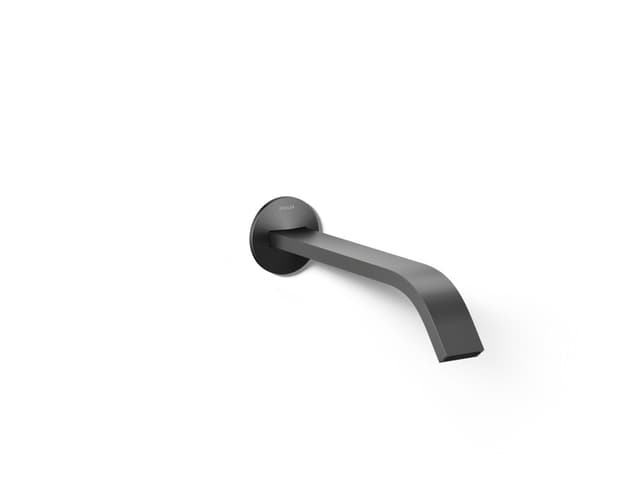 Kohler Components Wall-mount bathroom sink faucet spout with Ribbon design, 1.2 gpm - Matte Black
