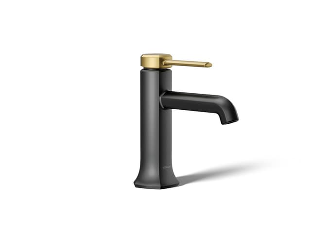 Kohler Occasion Single-handle bathroom sink faucet, 1.2 gpm - Matte Black With Brushed Moderne Brass