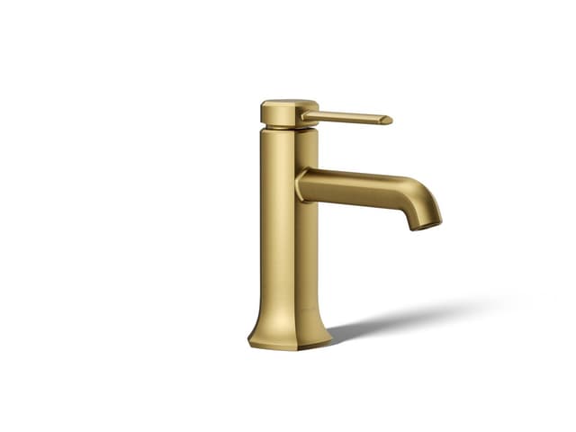 Kohler Occasion Single-handle bathroom sink faucet, 1.2 gpm - Vibrant Brushed Moderne Brass