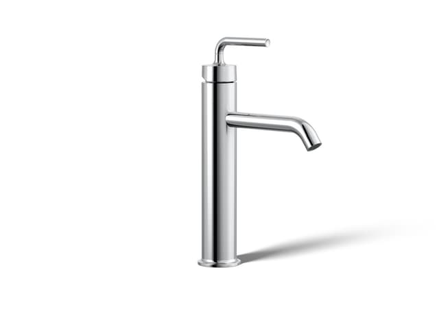 Kohler Purist Tall single-handle bathroom sink faucet with Lever handle, 1.2 gpm