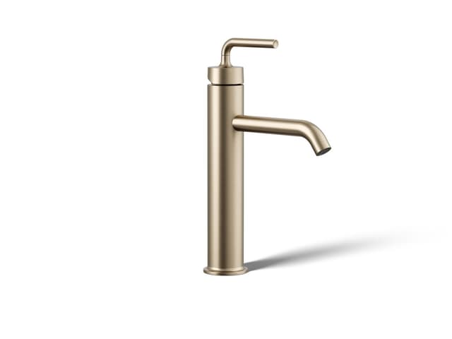 Kohler Purist Tall single-handle bathroom sink faucet with Lever handle, 1.2 gpm