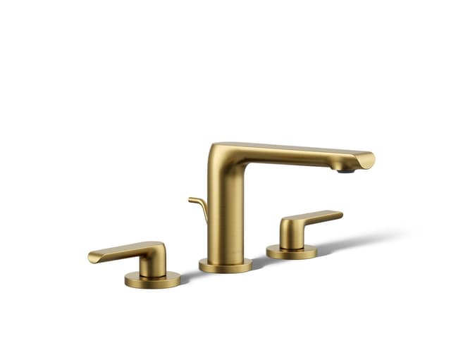 Kohler Avid Widespread bathroom sink faucet, 1.2 gpm - Vibrant Brushed Moderne Brass