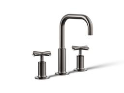 Kohler Purist Widespread bathroom sink faucet with Cross handles, 1.2 gpm - Vibrant Titanium - image 3