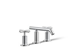 Kohler Purist Widespread bathroom sink faucet with Cross handles, 1.2 gpm - Matte Black - image 4