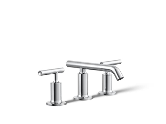 Kohler Purist Widespread bathroom sink faucet with Lever handles, 1.2 gpm - Polished Chrome