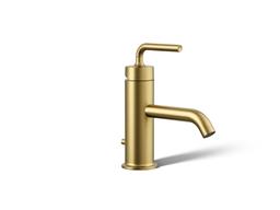 Kohler Purist Single-handle bathroom sink faucet with Straight Lever handle, 1.2 gpm - Vibrant Brushed Moderne Brass - image 3