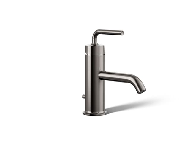 Kohler Purist Single-handle bathroom sink faucet with Straight Lever handle, 1.2 gpm - Vibrant Titanium