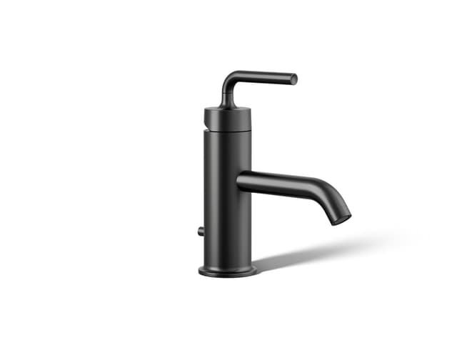Kohler Purist Single-handle bathroom sink faucet with Straight Lever handle, 1.2 gpm - Matte Black