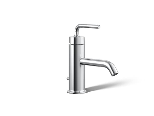 Kohler Purist Single-handle bathroom sink faucet with Straight Lever handle, 1.2 gpm - Polished Chrome